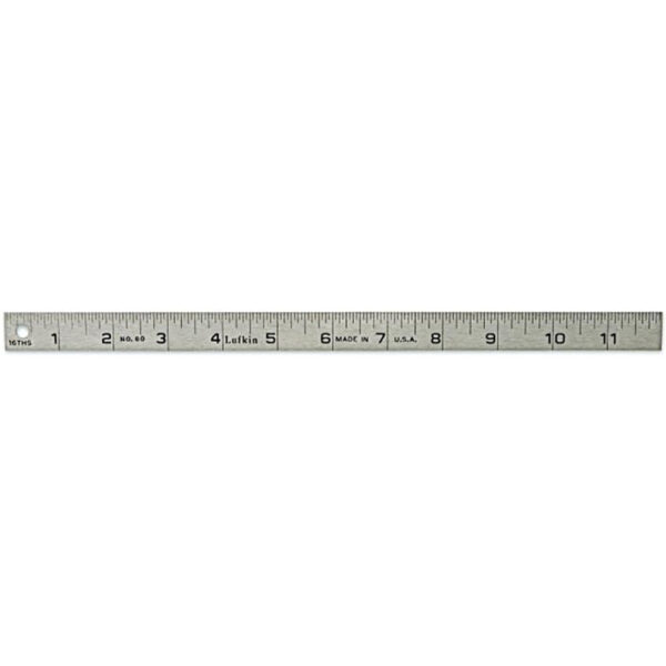 6012INN Lufkin 3/4'' x 12'' Steel School and Shop Rule