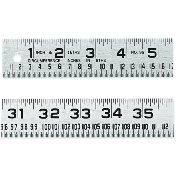 954FTN Lufkin 1-1/4'' x 4' Tinner's Circumference Steel Rule