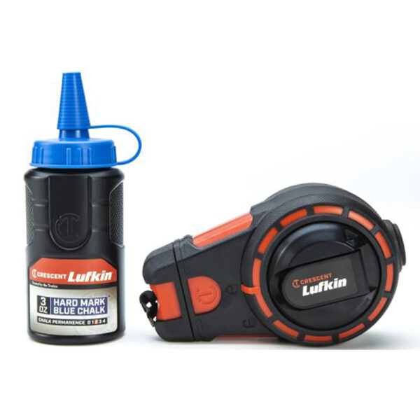 CL100BA Lufkin 100' Contractor Chalk & Reel w/ HardMark Blue Chalk