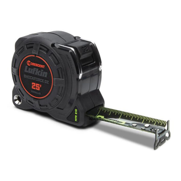 L1225BAL-02 Lufkin 1-1/4'' x 25' Shockforce Nite Eye G2 Auto-Lock Tape Measure