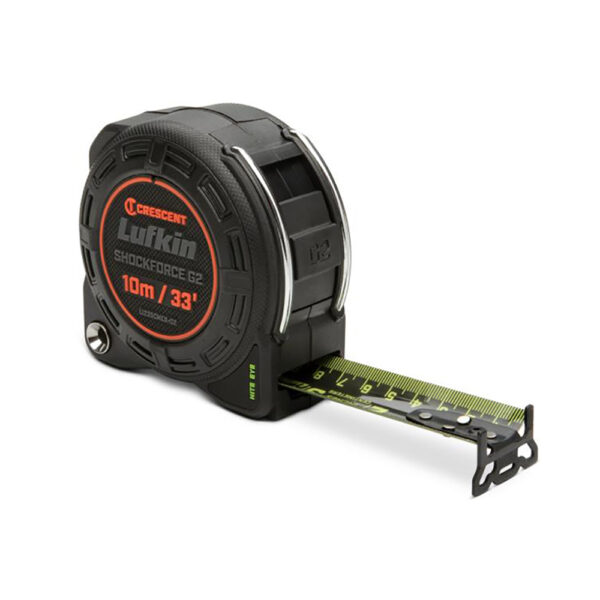 L1235CMEB-02 Lufkin 1-1/4'' x 10m/33' Shockforce Nite Eye G2 Tape Measure