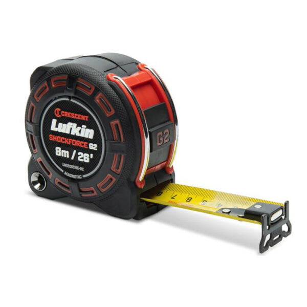 LM1225CME-02 Lufkin 1-1/4'' x 8m/26' Shockforce G2 Magnetic Tape Measure