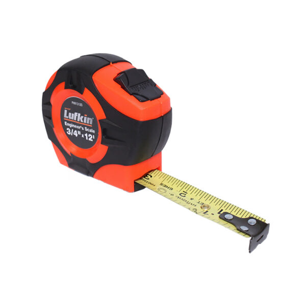 PHV1312DN Lufkin 3/4'' x 12' P1000 Series Engineer's Yellow Clad A4 Blade Power Return Tape Measure