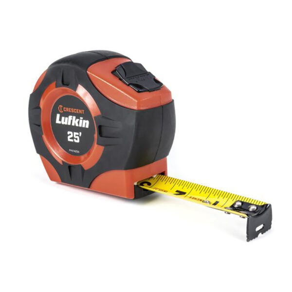 PHV1425N Lufkin 1'' x 25'' P1000 Series Yellow Clad A5 Blade Power Return Tape Measure