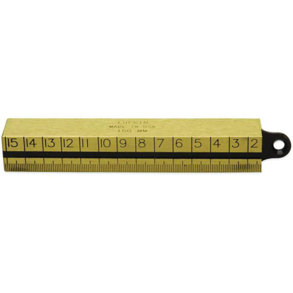 T150MMN Lufkin 20oz Outage Solid Brass Square Metric Plumb Bob