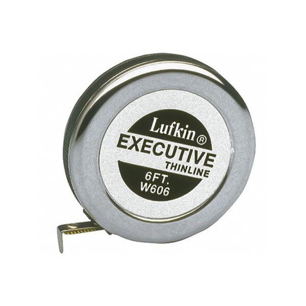 W606 Lufkin 1/4'' x 6' Executive Thinline Yellow Clad Pocket Tape Measure