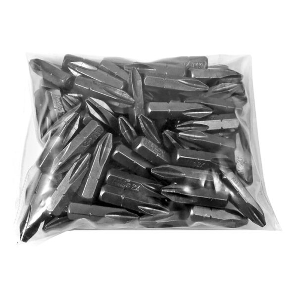 440-2X-100PK Apex Brand 1/4'' Phillips #2 Hex Insert Bits 100PK