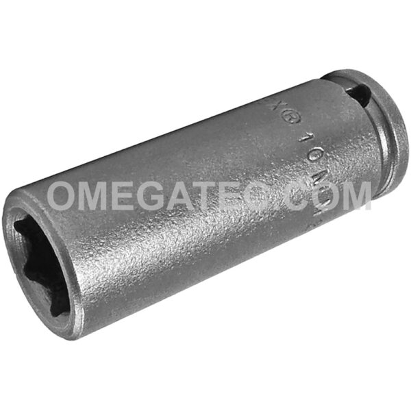 10MM21 Apex Brand 10mm 6-Point Metric Long Impact Socket, 1/4'' Square Drive