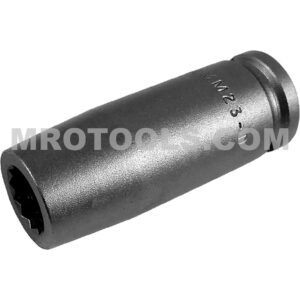 10MM23 Apex Brand 10mm 6-Point Long Impact Impact Socket, 3/8'' Square Drive