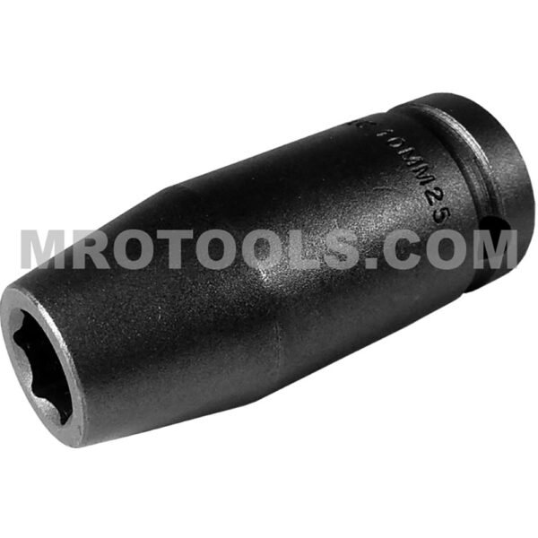 10MM25 Apex Brand 10mm 6-Point Metric Long Impact Socket, 1/2'' Square Drive