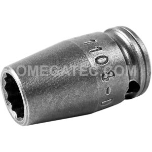 1108-D Apex Brand 1/4'' 12-Point Standard Impact Socket, 1/4'' Square Drive