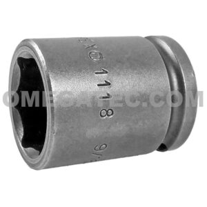 1118 Apex Brand 9/16'' 6-Point Standard Impact Socket, 1/4'' Square Drive