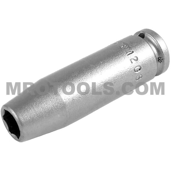 1208 Apex Brand 1/4'' 6-Point Long Impact Socket, 1/4'' Square Drive