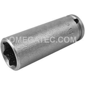 1214 Apex Brand 7/16'' 6-Point Long Impact Socket, 1/4'' Square Drive