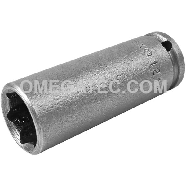 1214 Apex Brand 7/16'' 6-Point Long Impact Socket, 1/4'' Square Drive