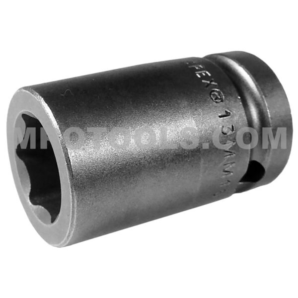 13MM15 Apex Brand 13mm 6-Point Metric Standard Impact Socket, 1/2'' Square Drive