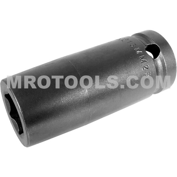 13MM25 Apex Brand 13mm 6-Point Metric Long Impact Socket, 1/2'' Square Drive