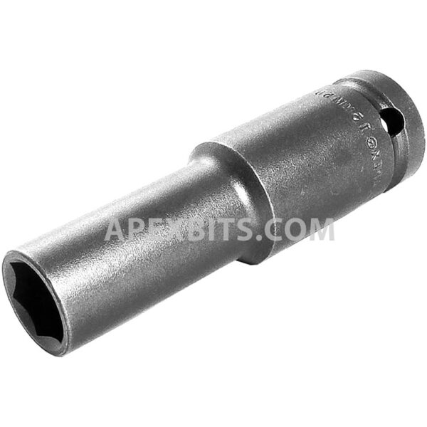 13MM55 Apex Brand 13mm 6-Point Thin Wall Metric Extra Long Impact Socket, 1/2'' Square Drive