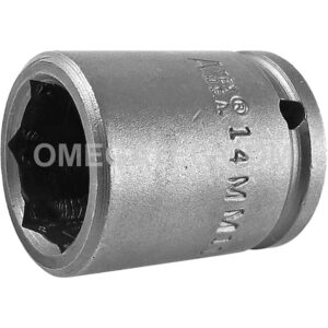 14MM11 Apex Brand 14mm 6-Point Metric Standard Impact Socket, 1/4'' Square Drive