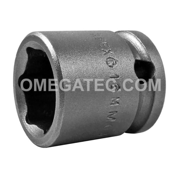 15MM43-D Apex Brand 15mm 12-Point Metric Thin Wall Standard Impact Socket, 3/8'' Square Drive