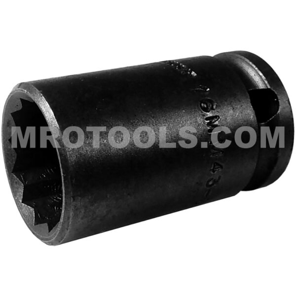 16MM43 Apex Brand 16mm 6-Point Metric Thin Wall Standard Impact Socket, 3/8'' Square Drive