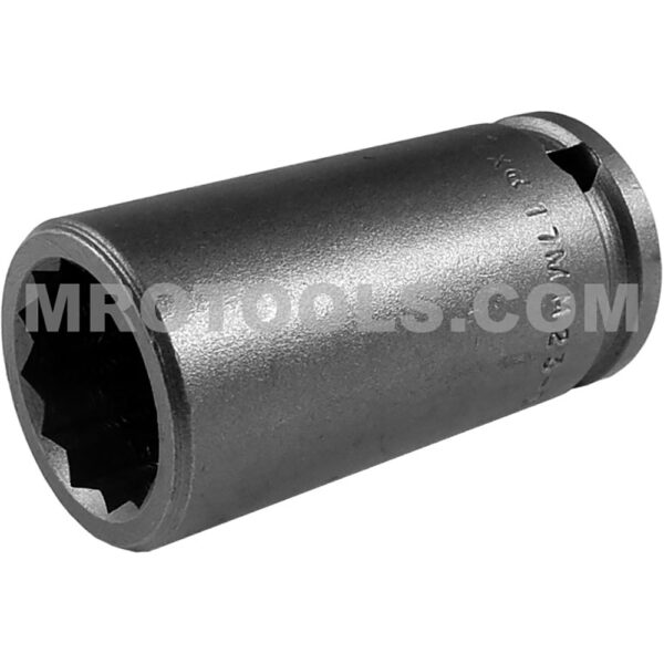17MM23 Apex Brand 17mm 6-Point Long Impact Impact Socket, 3/8'' Square Drive