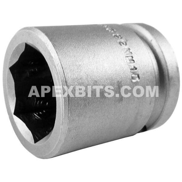 22MM15 Apex Brand 22mm 6-Point Metric Standard Impact Socket, 1/2'' Square Drive