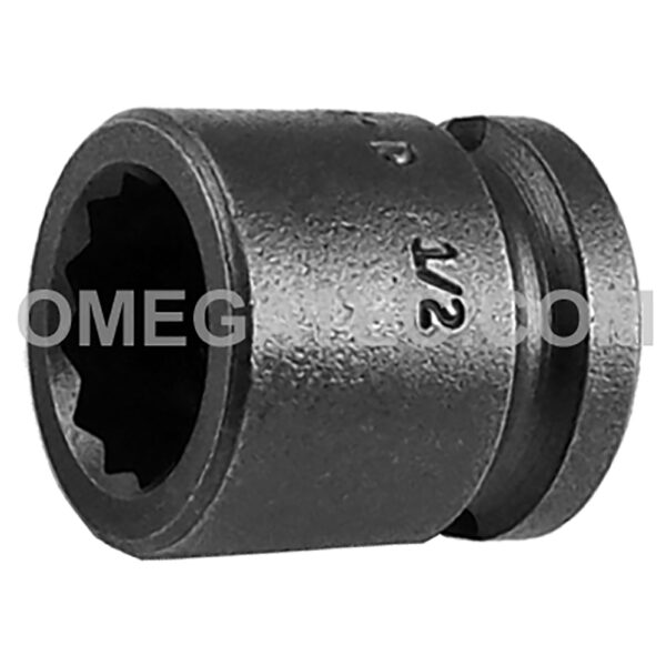 3014-D Apex Brand 7/16'' 12-Point Short Impact Socket, 3/8'' Square Drive