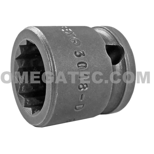 3016-D Apex Brand 1/2'' 12-Point Short Impact Socket, 3/8'' Square Drive