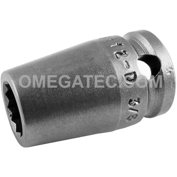 3110-D Apex Brand 5/16'' 12-Point Standard Impact Socket, 3/8'' Square Drive
