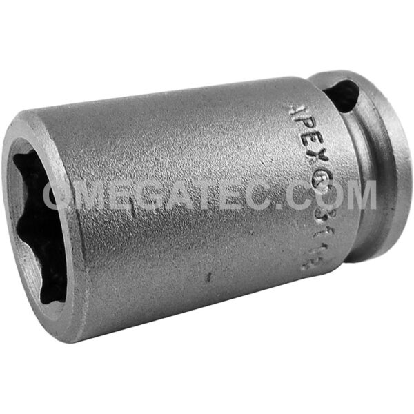 3118 Apex Brand 9/16'' 6-Point Standard Impact Socket, 3/8'' Square Drive
