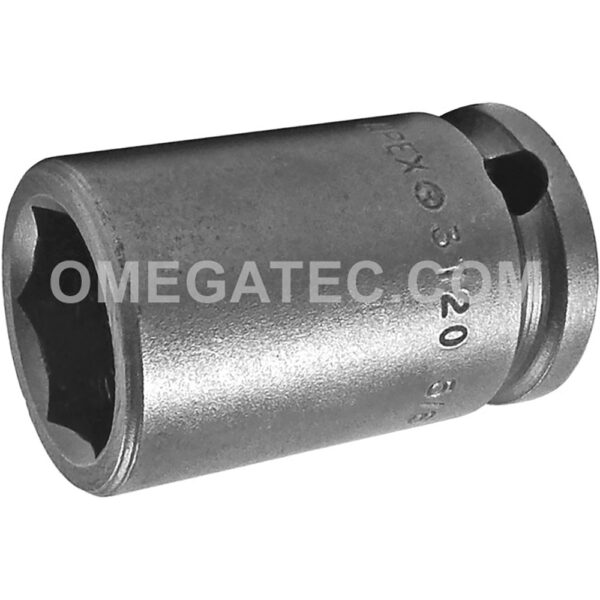 3120 Apex Brand 5/8'' 6-Point Standard Impact Socket, 3/8'' Square Drive