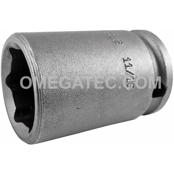 3122 Apex Brand 11/16'' 6-Point Standard Impact Socket, 3/8'' Square Drive