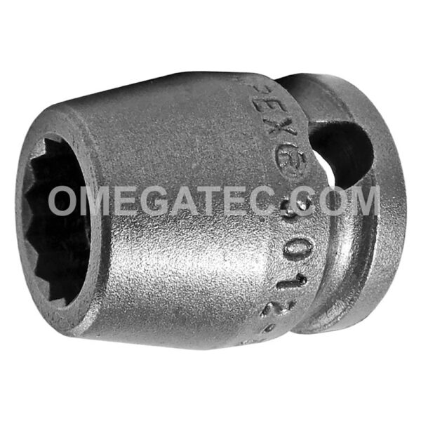 3208-D Apex Brand 1/4'' 12-Point Long Impact Socket, 3/8'' Square Drive