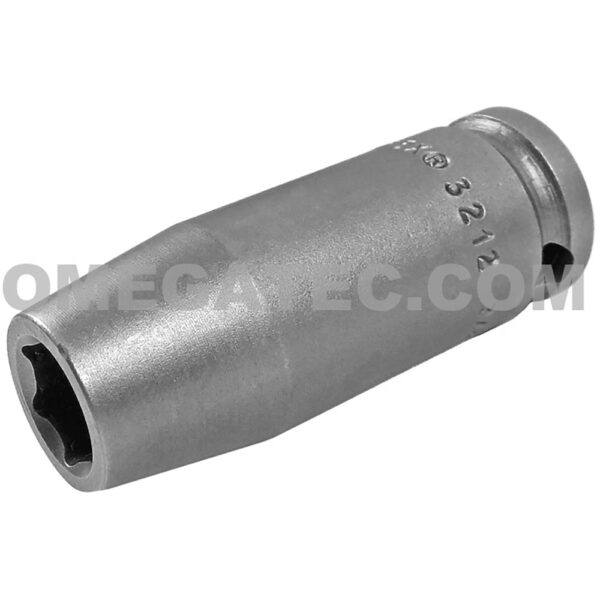 3212 Apex Brand 3/8'' 6-Point Long Impact Socket, 3/8'' Square Drive