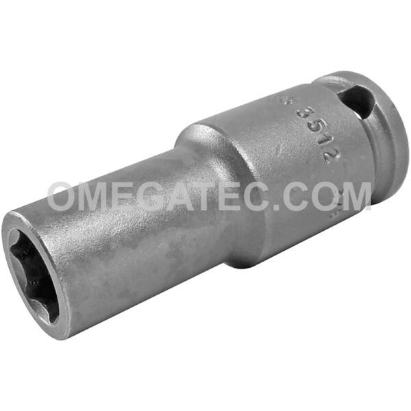 3510 Apex Brand 5/16'' 6-Point Long Thin Wall Impact Socket, 3/8'' Square Drive