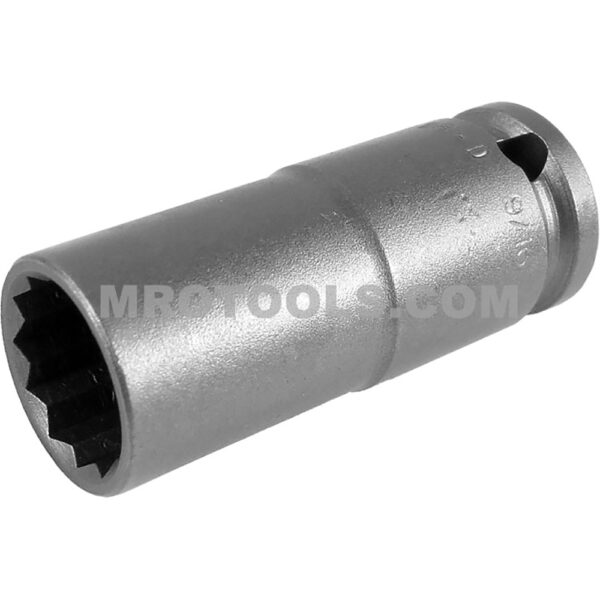 3518-D Apex Brand 9/16'' 12-Point Long Thin Wall Impact Socket, 3/8'' Square Drive