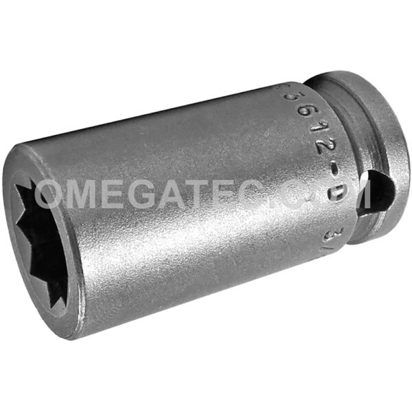 3612-D Apex Brand 3/8'' 8-Point Double Square Nut Standard Impact Socket, 3/8'' Square Drive