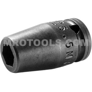 5.5MME1 Apex Brand 5.5mm 6-Point Metric Standard Impact Socket, 1/4'' Square Drive