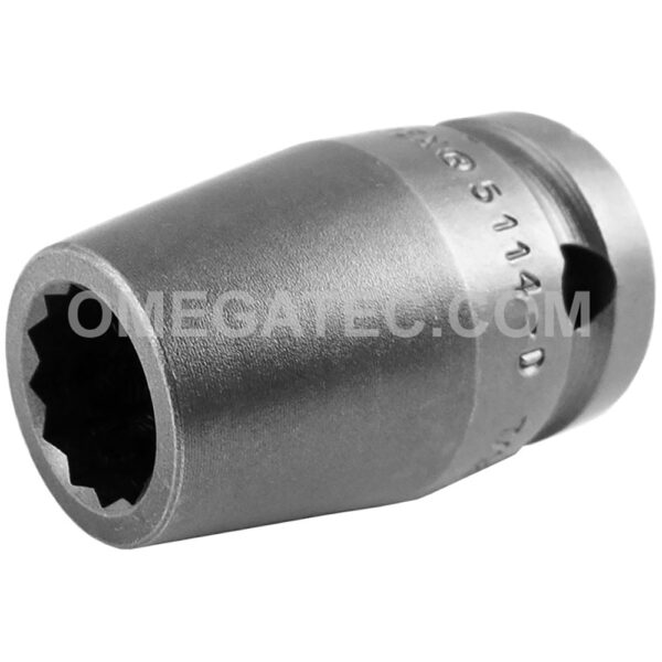 5114-D Apex Brand 7/16'' 12-Point Standard Impact Socket, 1/2'' Square Drive