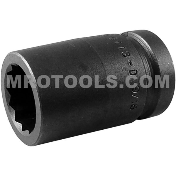 5118-D Apex Brand 9/16'' 12-Point Standard Impact Socket, 1/2'' Square Drive
