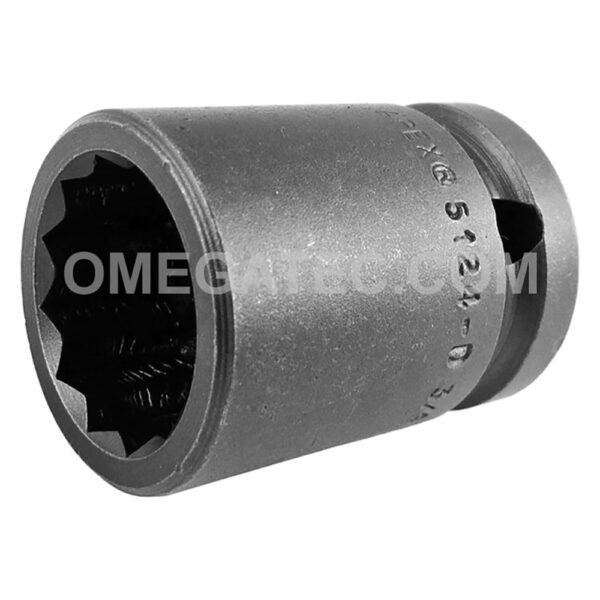 5124-D Apex Brand 3/4'' 12-Point Standard Impact Socket, 1/2'' Square Drive