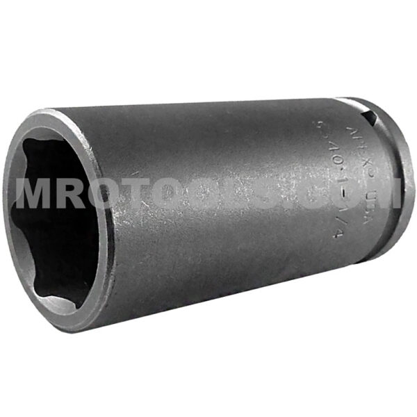 5340 Apex Brand 1-1/4'' 6-Point Extra Long Impact Socket, 1/2'' Square Drive