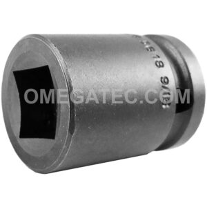 5618 Apex Brand 9/16'' 4-Point Standard Impact Socket, For Single Square Nuts, 1/2'' Square Drive