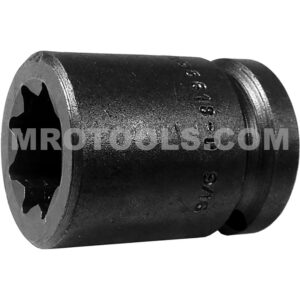 5618-D Apex Brand 9/16'' 8-Point Standard Impact Socket, For Double Square Nuts, 1/2'' Square Drive