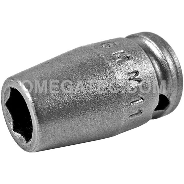 6MM11 Apex Brand 6mm 6-Point Metric Standard Impact Socket, 1/4'' Square Drive