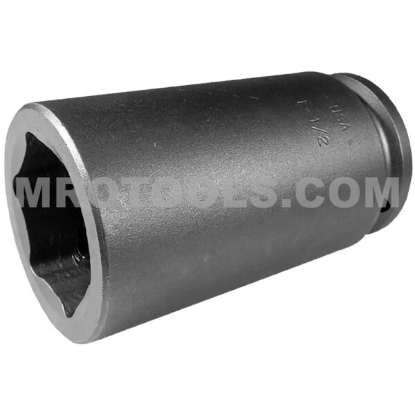 7348 Apex Brand 1-1/2'' 6-Point Extra Long Impact Socket, 3/4'' Square Drive