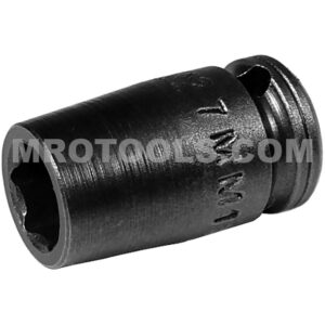 7MM11 Apex Brand 7mm 6-Point Metric Standard Impact Socket, 1/4'' Square Drive