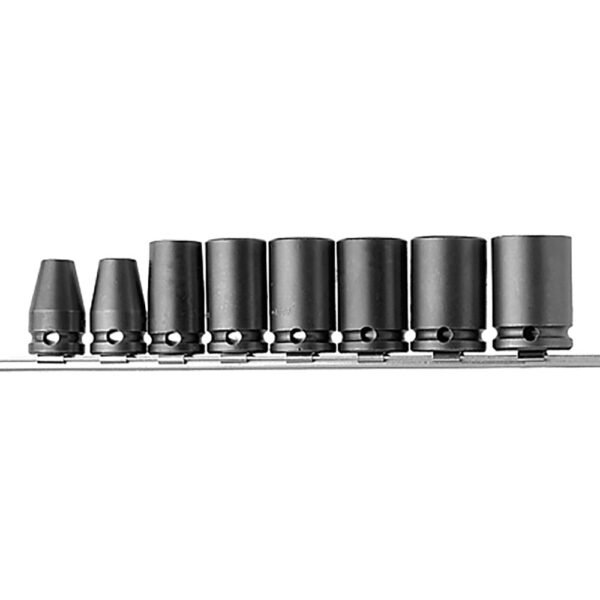 APS38 Apex Brand 3/8'' 6-Point Standard Impact Socket Set, 8PC