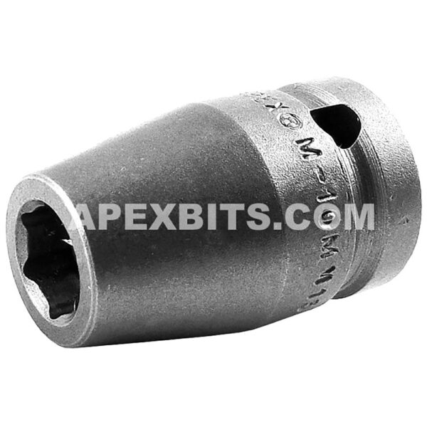 M-10MM15 Apex Brand 10mm 6-Point Magnetic Metric Standard Impact Socket, 1/2'' Square Drive